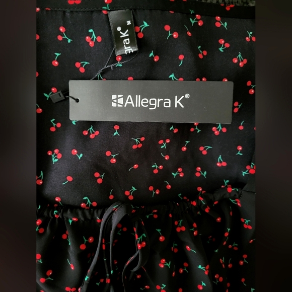 Retro Cherry Printed Midi Dress - Picture 4 of 5